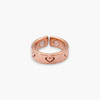 Copper Ring heart design - adjustable size