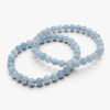 Aquamarine Beads Bracelet - 6 mm