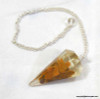 Yellow Quartz Orgonite Pendulum - 6 Facets