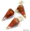 Red Jasper Orgonite Pendulum - 6 Facets