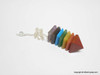 Chakra Stones Pyramid Bonded Pendulum