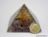 Amethyst Orgonite Pyramid with crystal point - 60 mm