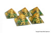 Green Aventurine Orgonite Pyramid with Engraved Reiki Sign