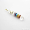 Natural Crystal Pendant with Chakra Bonded Stones - Point Design
