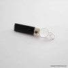 Black Tourmaline Pendant with Garnet Embedded at top