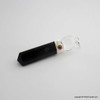 Black Tourmaline Pendant with Garnet Embedded at top