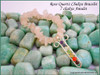 Rose Quartz Chakra Bracelet Charm Amulet Chakra Grid