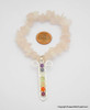 Rose Quartz Chakra Bracelet Charm Amulet Chakra Grid