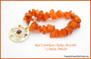 Carnelian Chakra Bracelet Charm Amulet Spiral