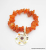 Carnelian Chakra Bracelet Charm Amulet Spiral
