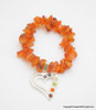 Carnelian Chakra Bracelet Charm Amulet Heart