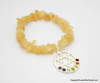 Yellow Aventurine Chakra Bracelet Charm Amulet Moon & Star