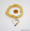 Yellow Aventurine Chakra Bracelet Charm Amulet Heart