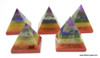 Chakra Stone Pyramid Bonded Chakra Pyramids - 40 mm