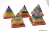 Chakra Stone Pyramid Bonded Chakra Pyramids - 40 mm