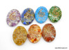 Set of 7 Chakra Oval Orgonite Worry Stones