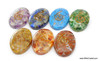 Set of 7 Chakra Oval Orgonite Worry Stones