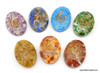 Set of 7 Chakra Oval Orgonite Worry Stones