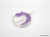 Amethyst Tree of Life Pendant - Round