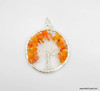 Red Carnelian Tree of Life Pendant - Round