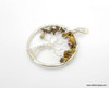 Tiger Eye Tree of Life Pendant - Round