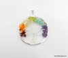 Chakra Stones Tree of Life Pendant - Round