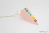Chakra Stone Crystal Pendulum - Rose Quartz