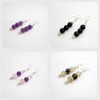 Crystal, Amethyst & Rose Quartz Beads Earring