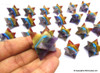 Lot of 20 Bonded Chakra Stones Merkaba Stars - 20 to 22 mm