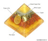 Red Jasper Flower of life Orgonite Pyramid - 60 mm