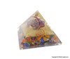 Amethyst Wrap Orgonite Pyramid with Chakra Stones