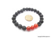 Carnelian & Lava Beads Chakra Bracelet