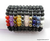 White Jasper & Lava Beads Chakra Bracelet