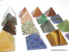 Bag of 5 Mixed Big Size Gemstone Pyramids 2-inch