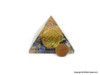 Lapis Lazuli, Crystal Quartz and Black Tourmaline Orgonite Pyramid with Flower of Life