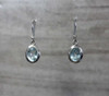 Oval Bezel Set Gemstone Dangle Earrings Sterling Silver Modern Simple Fashion