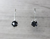 6 Prong Gemstone Dangle Earrings Silver Earwire