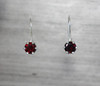 6 Prong Gemstone Dangle Earrings Silver Earwire