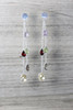 Long Dangle Multiple Gemstone Earrings with Chain Silver Drop