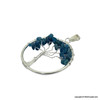 Teal Blue Quartz Tree of life Pendant