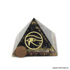 Eye of Horus, Black Tourmaline, Selenite and Copper Orgonite Pyramid - Big Size