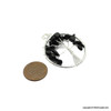 Black Agate Tree of Life Pendant - Round