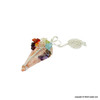 Natural Crystal Stone pendulum with 7 chakra wire-wrap stones