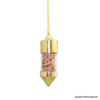 Natural Crystal Pendulum filled in Glass Bullet - Choose your Crystal