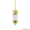 Natural Crystal Pendulum filled in Glass Bullet - Choose your Crystal