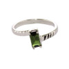Green Tourmaline Handmade Silver Band