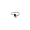 Green Tourmaline Handmade Silver Band