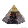 Chakra Stones Orgonite Octagone Pyramid - Big Size