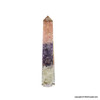 Rose Quartz, Amethyst & Crystal Quartz Orgonite Obelisk Tower