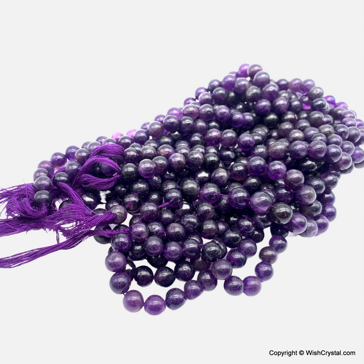 Natural Amethyst Beads Strands, Round, 8mm, Hole: 1mm, about  22~24pcs/strand, 7.6 inch